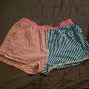 Simply Southern Two-Tone Striped Pajama Shorts